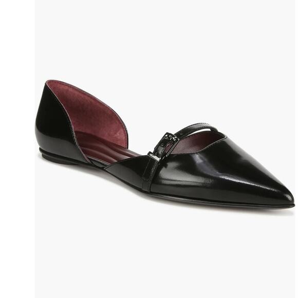 NEW Sarto by Franco Sarto Holly d'Orsay Ballet Flat Black Patent Leather  8.5 - Picture 1 of 12